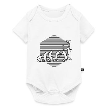 Paddle Racket Paddle Court Men's Paddle - Baby Premium short-sleeve bodysuit - white - Front