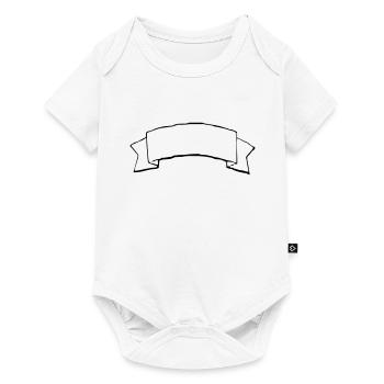 Bannière décorative, Titre/En-tête du cadre de texte - Body à manches courtes Premium Bébé - blanc - Devant