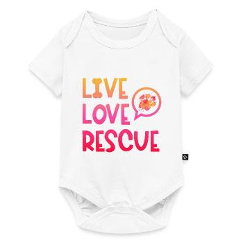 Live Love Rescue Dog Paw Shelter - Baby Premium short-sleeve bodysuit - white - Front