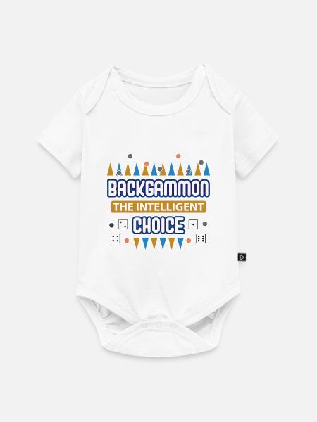 Backgammon Spiel - Baby Premium Kurzarmbody - Weiß