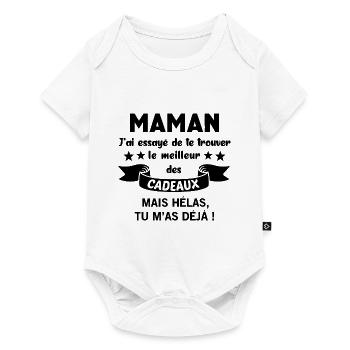 Maman j'ai essayé de te trouver meilleur cadeaux - Body à manches courtes Premium Bébé - blanc - Devant