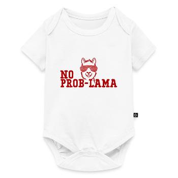 No Prob-Lama Alpaca with Lama Sunglasses - Baby Premium short-sleeve bodysuit - white - Front
