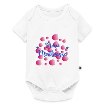 MERCI. MERCI MAÎTRESSE. CADEAU MAÎTRESSE. VACANCES - Body à manches courtes Premium Bébé - blanc - Devant