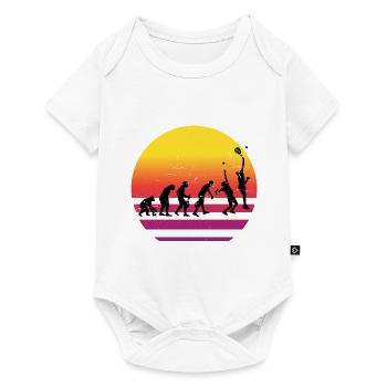Raquette de padel de padel de padel pour hommes femmes - Body à manches courtes Premium Bébé - blanc - Devant