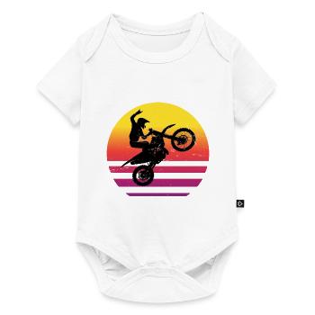 Dirt Bike Women's Motocross Dirt Biker Freestyle Mot - Baby Premium short-sleeve bodysuit - white - Front