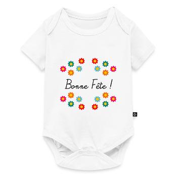 MAMIE. FÊTE DES MÈRES. BONNE FÊTE MAMIE. JE T'AIME - Body à manches courtes Premium Bébé - blanc - Devant