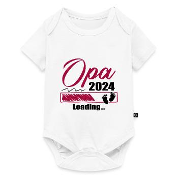 Werdender Opa 2024 Opa loading Geschenk Männer - Baby Premium Kurzarmbody - Weiß - Vorne