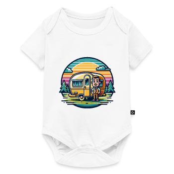 Camping Camper Caravan - Baby Premium short-sleeve bodysuit - white - Front