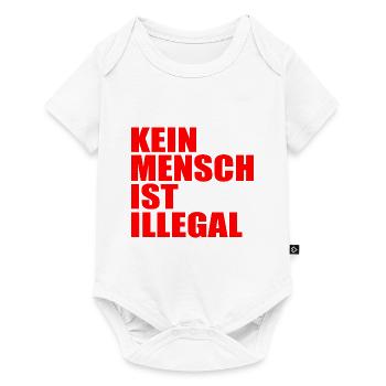 kein mensch ist illegal - Baby Premium Kurzarmbody - Weiß - Vorne
