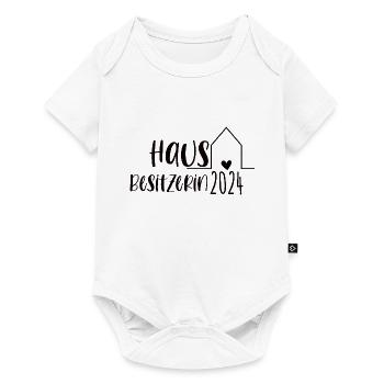 Hausbesitzerin 2024 – Eigenheim Umzug Traumhaus - Baby Premium Kurzarmbody - Weiß - Vorne