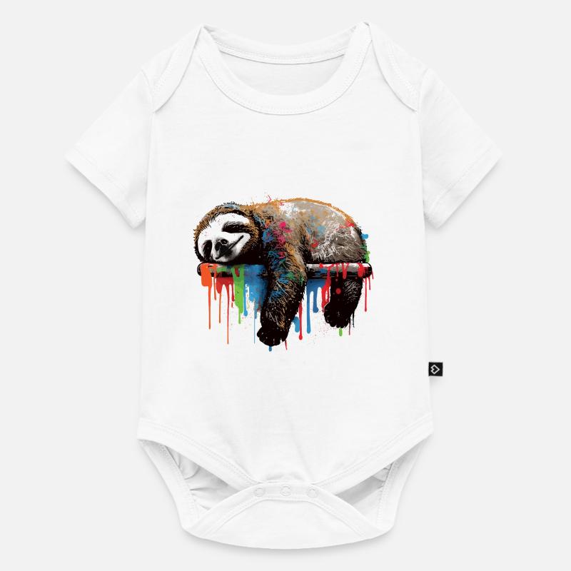 Paresseux graffiti - Body à manches courtes Premium Bébé - blanc