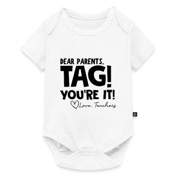 le Dernier jour d'école Drôle Fête des parents - Body à manches courtes Premium Bébé - blanc - Devant