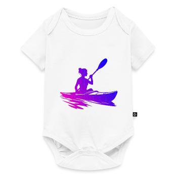Kajak Damen Kajakfahren Kayak Kanu Herren - Baby Premium Kurzarmbody - Weiß - Vorne