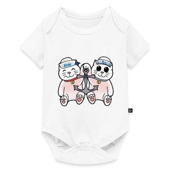 Chat des mers Chats Marins Enfants Enfant - Body à manches courtes Premium Bébé - blanc - Devant