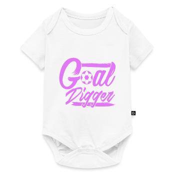 Goal Digger Funny Soccer Player Motivation - Baby Premium Kurzarmbody - Weiß - Vorne