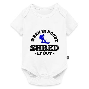 Snowboard Spruch für Snowboarder - Baby Premium Kurzarmbody - Weiß - Vorne