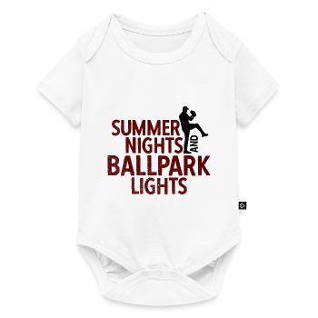 Baseball - Baby Premium Kurzarmbody - Weiß - Vorne