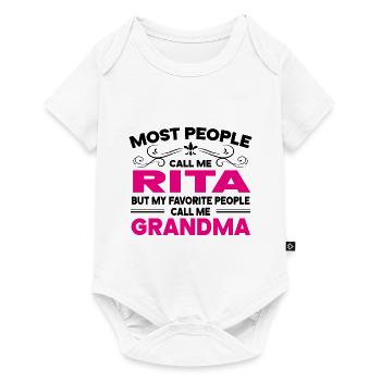 Rita Name Funny Personalized Grandma - Baby Premium short-sleeve bodysuit - white - Front