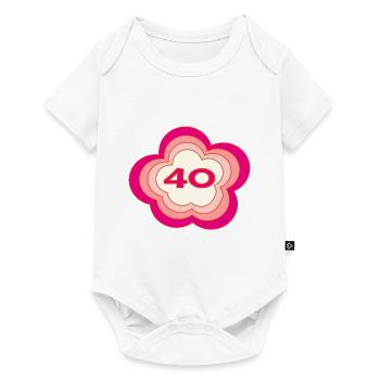 HAPPY BIRTHDAY. JOYEUX ANNIVERSAIRE. ANNIVERSAIRE. - Body à manches courtes Premium Bébé - blanc - Devant