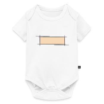 Cadre décoratif. Modèle de bannière / badge nominatif. - Body à manches courtes Premium Bébé - blanc - Devant