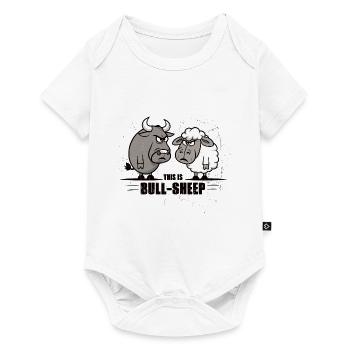C’est Bull-Sheep - Conception de jeu de mots amusante - Body à manches courtes Premium Bébé - blanc - Devant