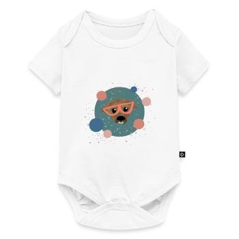 Chien amoureux de chien Nerd Hipster lunettes cadeau - Body à manches courtes Premium Bébé - blanc - Devant