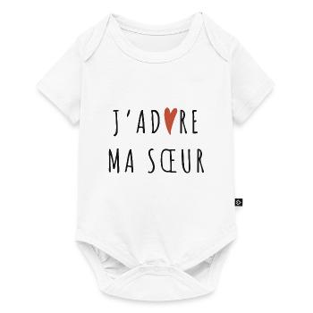 J'adore ma soeur ! - Body à manches courtes Premium Bébé - blanc - Devant