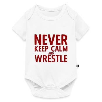 Grappling Martial Arts Wrestling - Baby Premium Kurzarmbody - Weiß - Vorne