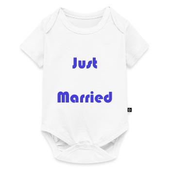JUST MARRIED. bachelorette party. SAINT VALENTINE. COUPLE. HEART - Baby Premium short-sleeve bodysuit - white - Front