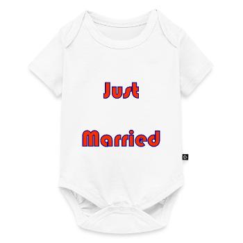 JUST MARRIED. bachelorette party. SAINT VALENTINE. COUPLE. HEART - Baby Premium short-sleeve bodysuit - white - Front