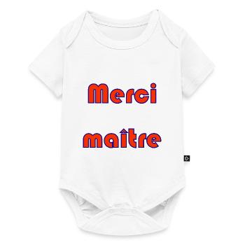 MASTER. THANK YOU. THANK YOU MASTER. MASTER. MASTER GIFT - Baby Premium short-sleeve bodysuit - white - Front