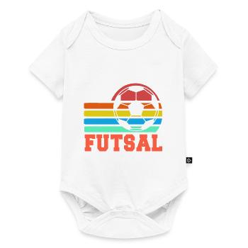 Futsal Retro Rainbow Soccer Ball Statement - Baby Premium short-sleeve bodysuit - white - Front