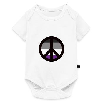 Signe de paix asexué Hippie LGBT - Body à manches courtes Premium Bébé - blanc - Devant
