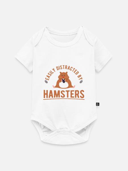 Nagetier Hamster - Baby Premium Kurzarmbody - Weiß