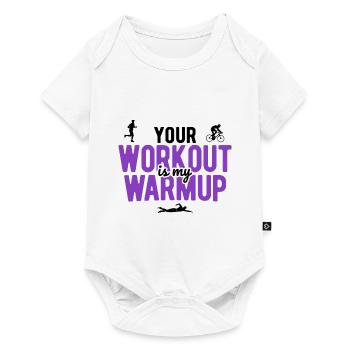 Laufen Schwimmen Radfahren Triathlon - Baby Premium Kurzarmbody - Weiß - Vorne