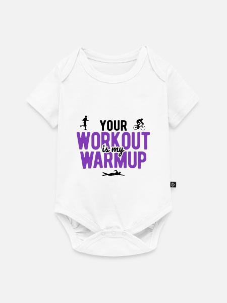 Laufen Schwimmen Radfahren Triathlon - Baby Premium Kurzarmbody - Weiß