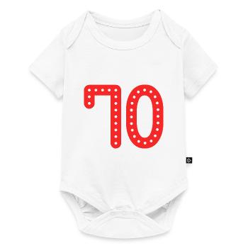 70. 70 YEARS. 70TH ANNIVERSARY. 70TH ANNIVERSARY. - Baby Premium short-sleeve bodysuit - white - Front