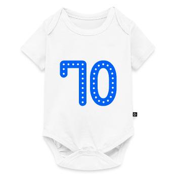 70. 70 YEARS. 70TH ANNIVERSARY. 70TH ANNIVERSARY. - Baby Premium short-sleeve bodysuit - white - Front