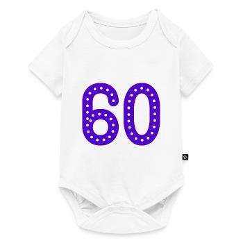 60. 60 JAHRE. 60-JÄHRIGES JUBILÄUM. 60. GEBURTSTAG. - Baby Premium Kurzarmbody - Weiß - Vorne