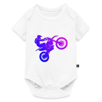 Motocross Dirt Bike Dirt Biker Moto Freestyle Moto pour femmes - Body à manches courtes Premium Bébé - blanc - Devant