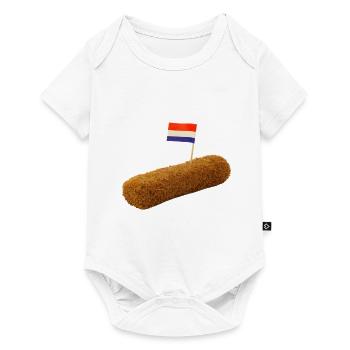 Croquette NL - Baby Premium short-sleeve bodysuit - white - Front