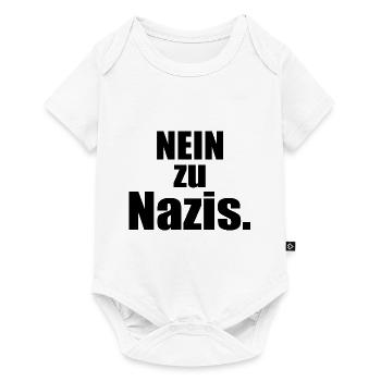 Nein zu nazis - Baby Premium Kurzarmbody - Weiß - Vorne