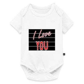 LOVE. COUPLE. JUST MARRIED. EVJF. SAINT VALENTIN. - Body à manches courtes Premium Bébé - blanc - Devant