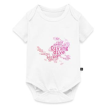 Free Dive Diving Scuba Diver - Baby Premium short-sleeve bodysuit - white - Front