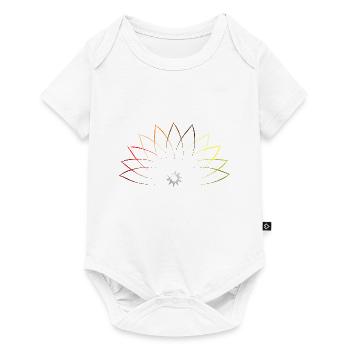 Fleur de lotus colorée - Méditation Zen - Body à manches courtes Premium Bébé - blanc - Devant