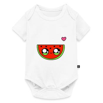 Watermelon kawaii with a heart - Cute Watermelon - Baby Premium short-sleeve bodysuit - white - Front