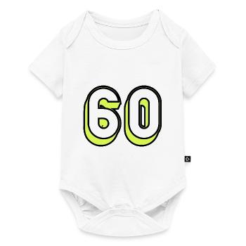 60. 60 YEARS. 60TH ANNIVERSARY. ANNIVERSARY 60 YEARS - Baby Premium short-sleeve bodysuit - white - Front