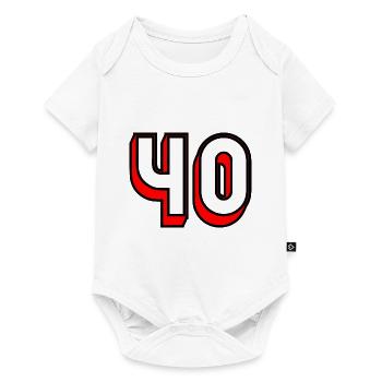 40. 40 YEARS. 40th ANNIVERSARY. BIRTHDAY 40 YEARS. - Baby Premium short-sleeve bodysuit - white - Front