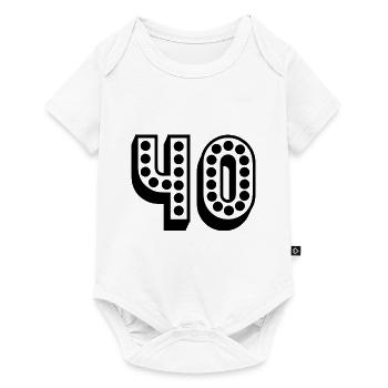 40. 40 YEARS. 40th ANNIVERSARY. 40TH ANNIVERSARY. - Baby Premium short-sleeve bodysuit - white - Front