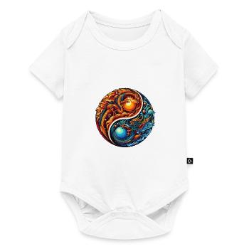 Illustration du dragon Yin Yang - Body à manches courtes Premium Bébé - blanc - Devant